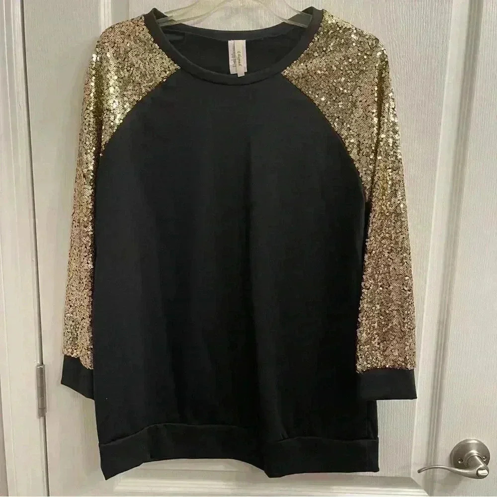 Sequins Long Sleeve Top
